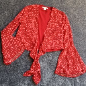 Urban Outfitters tie front star top